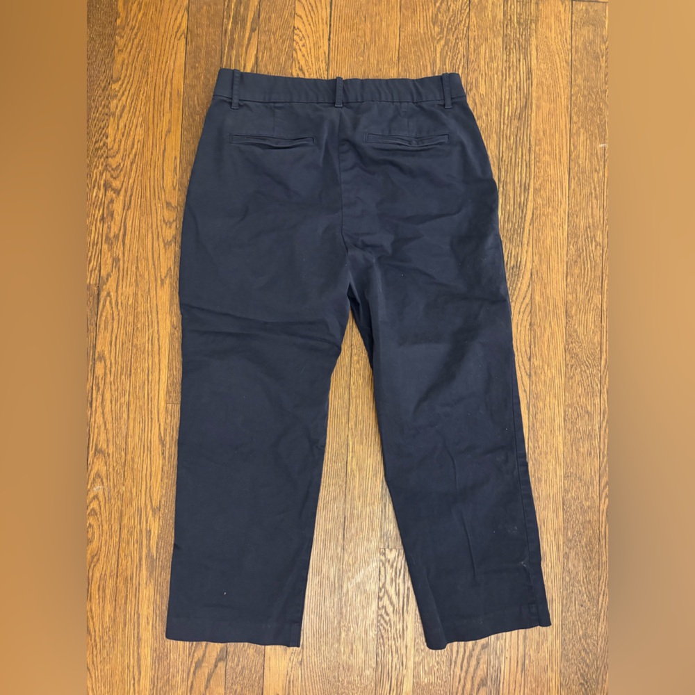 GAP Women's Navy Downtown Khaki Straight-Leg Trousers - Picture 2 of 3